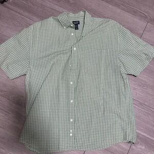 Denver Hayes Green Plaid Short-Sleeve Button-Up Shirt
